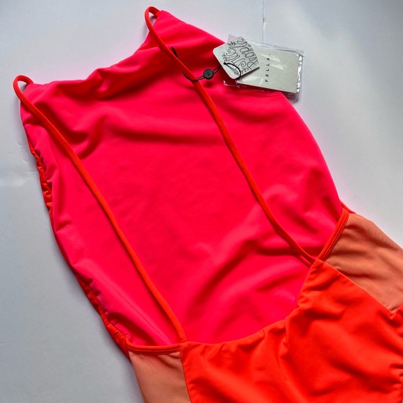 NWT Free People FELLA Mad Max Low Back Orange Sherbert One-Piece MSRP$180 - Picture 9 of 16